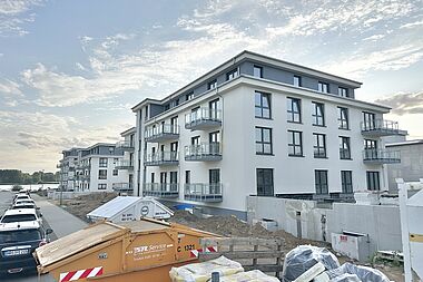 Bild zu Noch zu errichtende 2-Zimmer-Erdgeschosswohnung in Rostock-Gehlsdorf mit offener Küche und Balkon