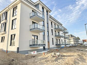 Bild zu Noch zu errichtende 2-Zimmer-Erdgeschosswohnung in Rostock-Gehlsdorf mit offener Küche und Balkon