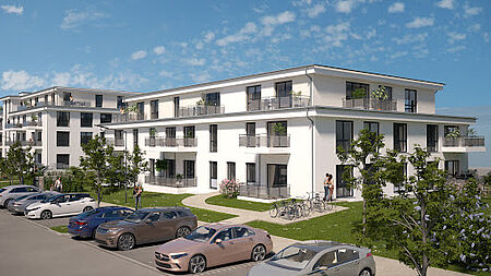 Bild zu Noch zu errichtende Neubau-Staffelgeschosswohnung mit 4-Zimmen & drei Balkonen in Rostock-Gehlsdorf