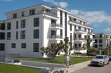 Bild zu Noch zu errichtende 2-Zimmer-Erdgeschosswohnung in Rostock-Gehlsdorf mit offener Küche und Balkon