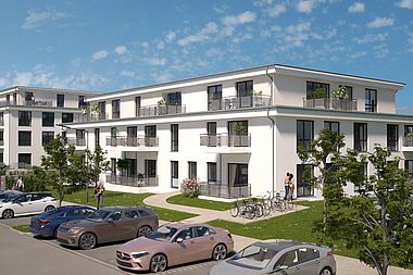 Bild zu Noch zu errichtende Neubau-Staffelgeschosswohnung mit 4-Zimmern & drei Balkonen in Rostock-Gehlsdorf