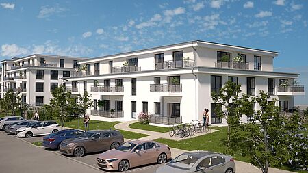 Bild zu Noch zu errichtende Neubau-Staffelgeschosswohnung mit 4-Zimmern & drei Balkonen in Rostock-Gehlsdorf